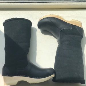 Sven shearling clog tall boots size 10